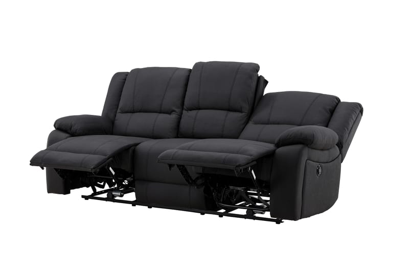 Singapore Reclinersoffa 3-sits - Svart - Möbler - Soffa - Biosoffa & reclinersoffa - 3 sits biosoffa & reclinersoffa