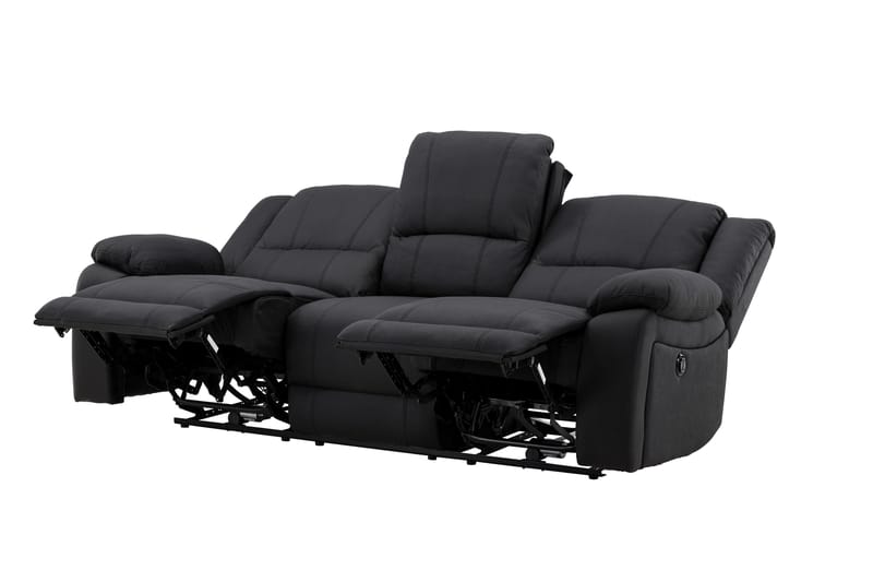 Singapore Reclinersoffa 3-sits - Svart - Möbler - Soffa - Biosoffa & reclinersoffa - 3 sits biosoffa & reclinersoffa