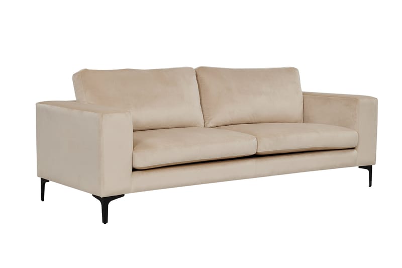 Bolero Sammetssoffa 3-sits - Beige - Möbler - Soffa - 3 sits soffa