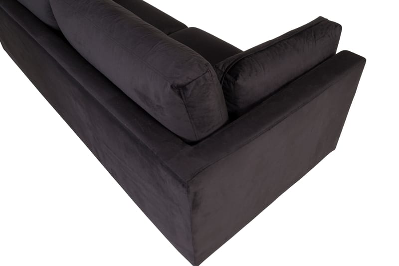 Boom Sammetssoffa 3-sits - Svart - Möbler - Soffa - 3 sits soffa