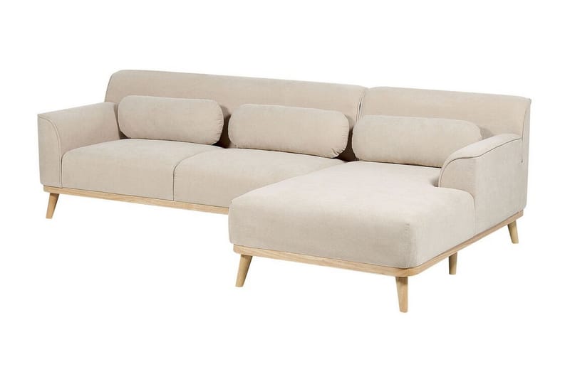 Bree Hörnsoffa 3-sits - Beige/Ljust trä - Möbler - Soffa - Hörnsoffa