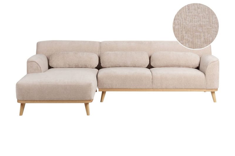 Bree Hörnsoffa 3-sits - Beige/Ljust trä - Möbler - Soffa - Hörnsoffa