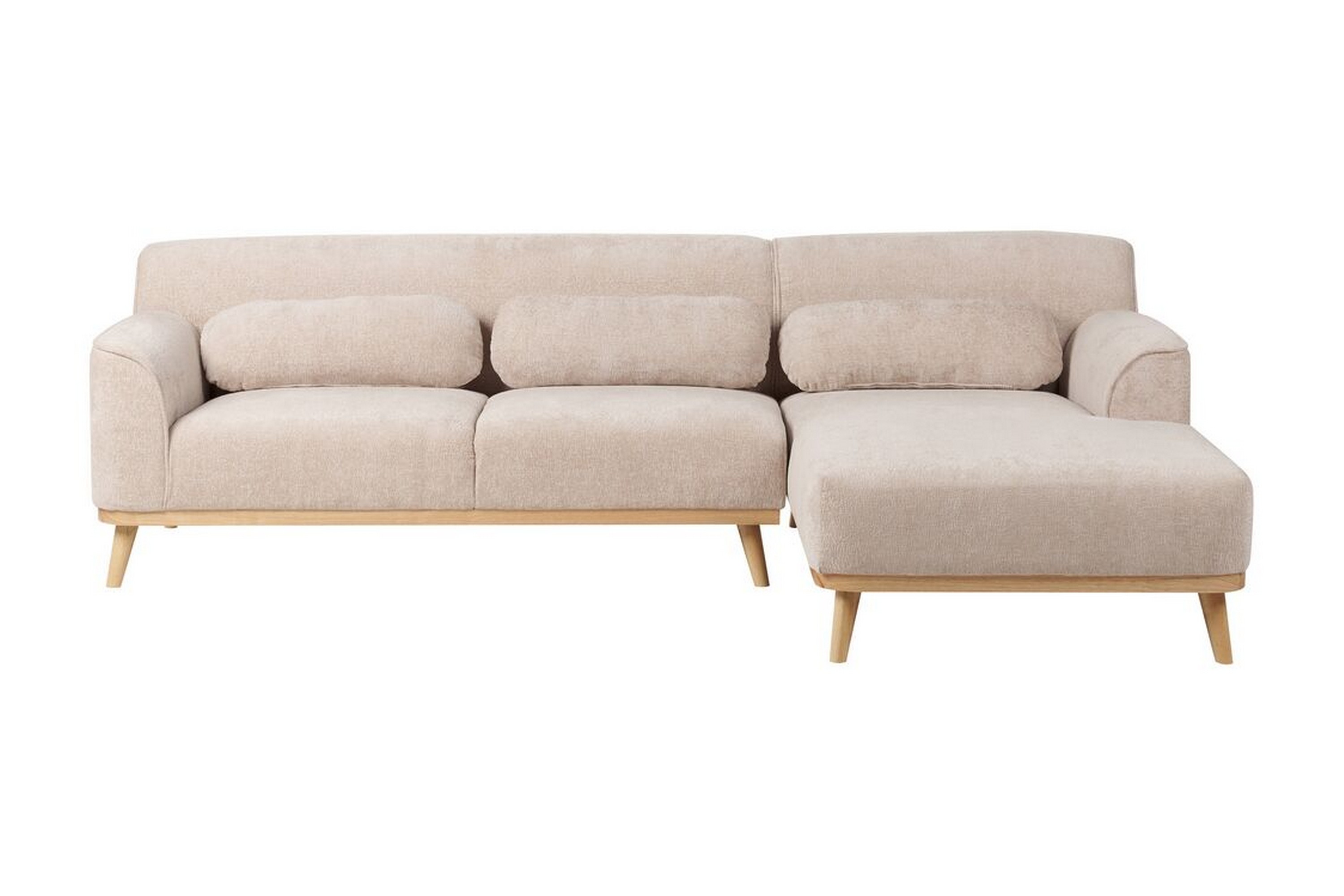 Bree Hörnsoffa 3-sits - Beige/Ljust trä Brun,Beige