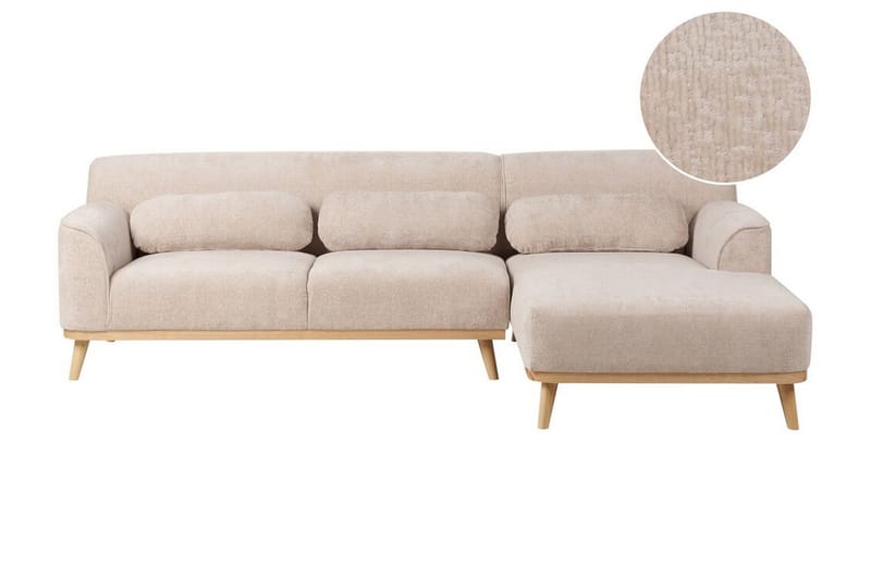 Bree Hörnsoffa 3-sits - Beige/Ljust trä - Möbler - Soffa - Hörnsoffa