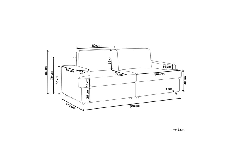 Brennan Soffa 3-sits - Grå - Möbler - Soffa - 3 sits soffa