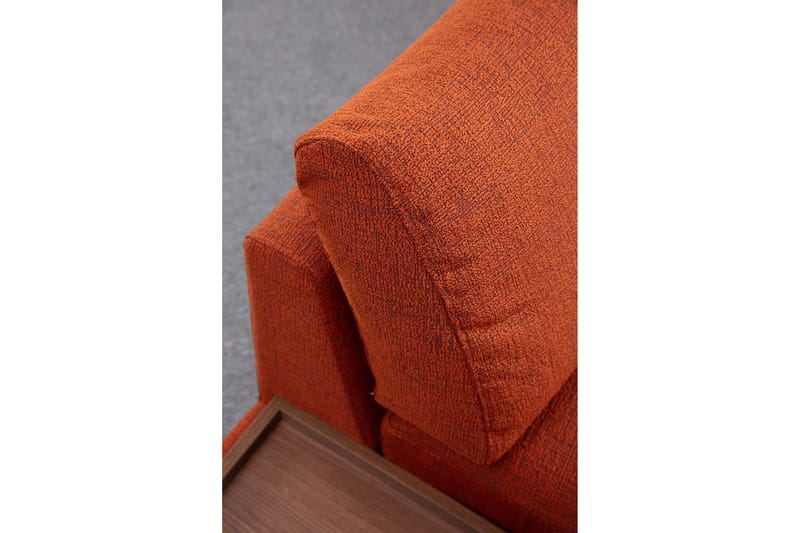 Brigid 4-sits Soffa med Divan - Orange - Möbler - Soffa - Divansoffor & schäslongsoffa