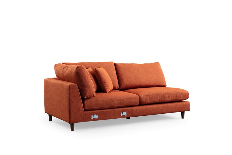 Brigid 4-sits Soffa med Divan - Orange - Möbler - Soffa - Divansoffor & schäslongsoffa