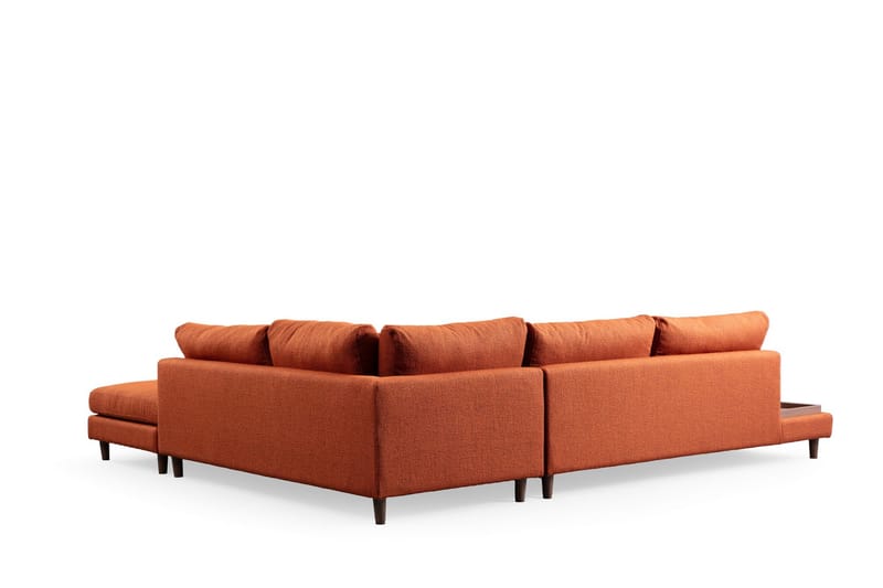 Brigid 4-sits Soffa med Divan - Orange - Möbler - Soffa - Divansoffor & schäslongsoffa