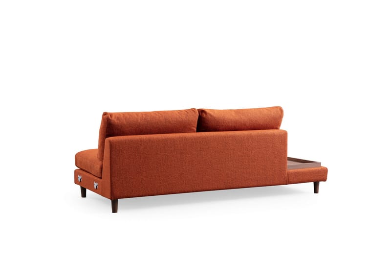 Brigid 4-sits Soffa med Divan - Orange - Möbler - Soffa - Divansoffor & schäslongsoffa