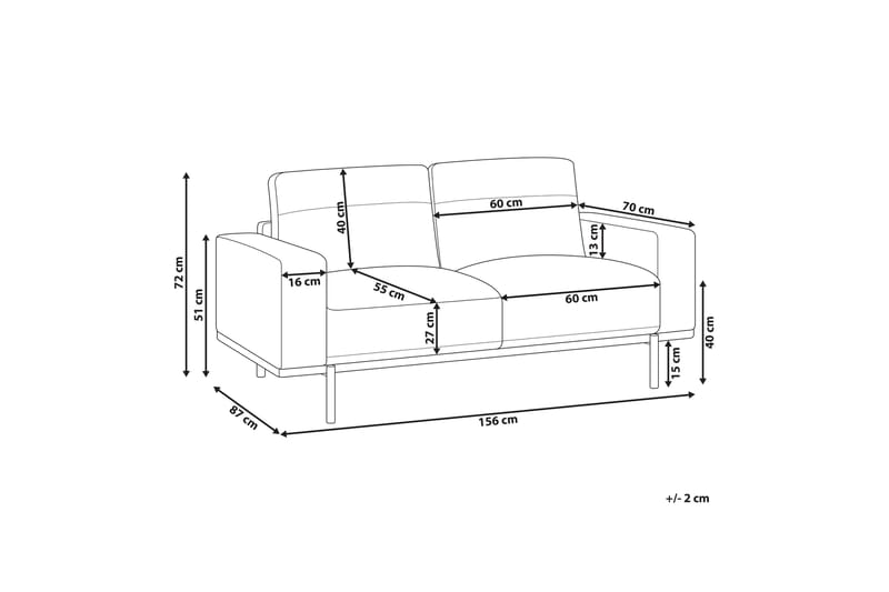 Bruna Soffa 2-sits - Brun - Möbler - Soffa - 2 sits soffa