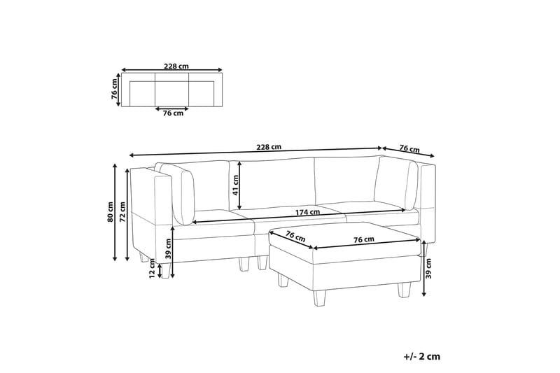 Buck Soffa 3-sits - Blå/Svart - Möbler - Soffa - 3 sits soffa