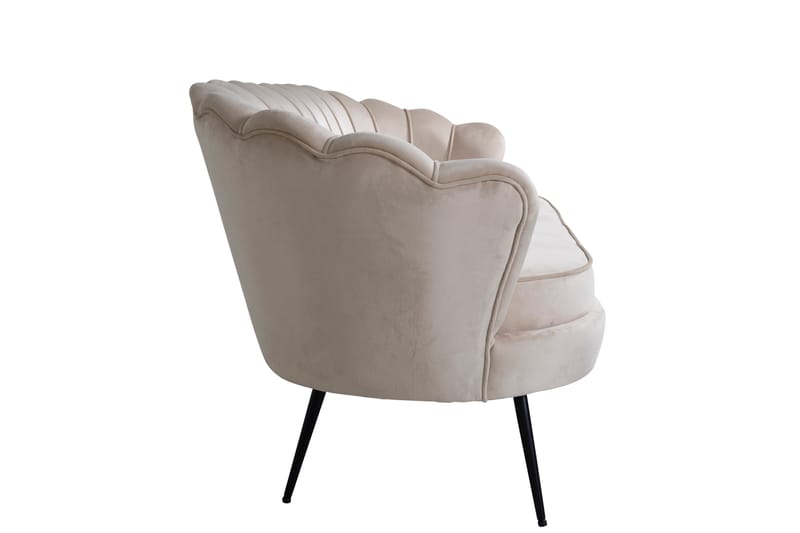 Calais 3-sits Soffa Sammet - Beige - Möbler - Soffa - 3 sits soffa