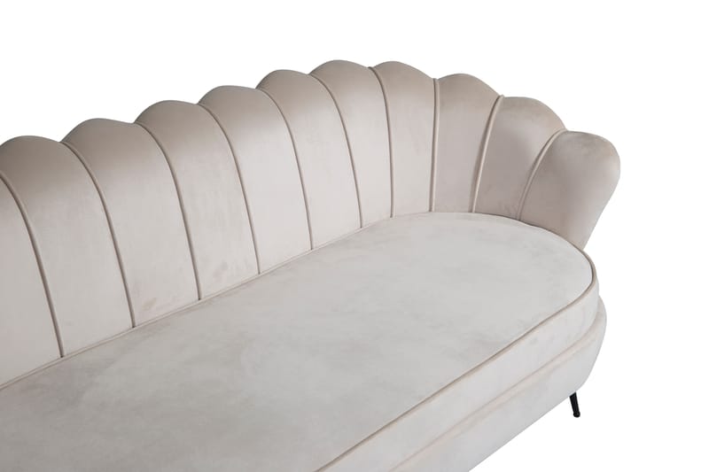 Calais 3-sits Soffa Sammet - Beige - Möbler - Soffa - 3 sits soffa