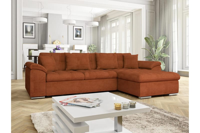 Camior Soffa med Divan 3-sits - Orange - Möbler - Soffa - Divansoffor & schäslongsoffa