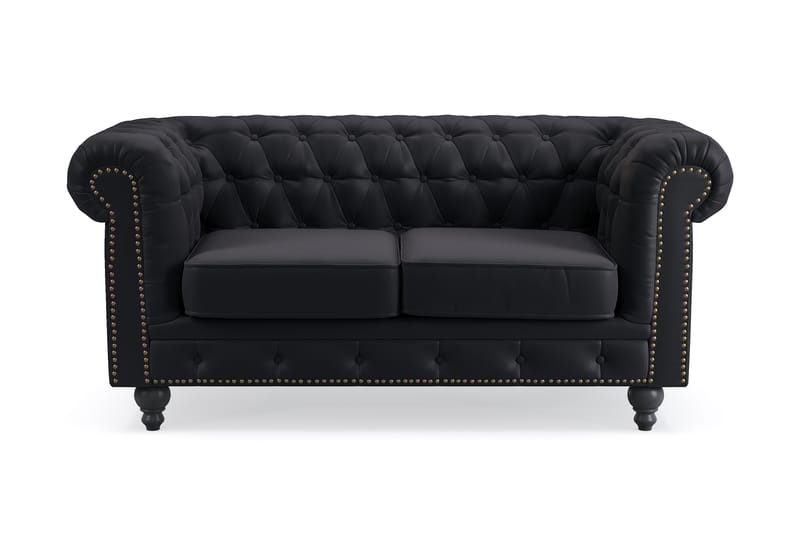 Chesterfield Deluxe 2-sits Soffa - Svart - Möbler - Soffa - 2 sits soffa