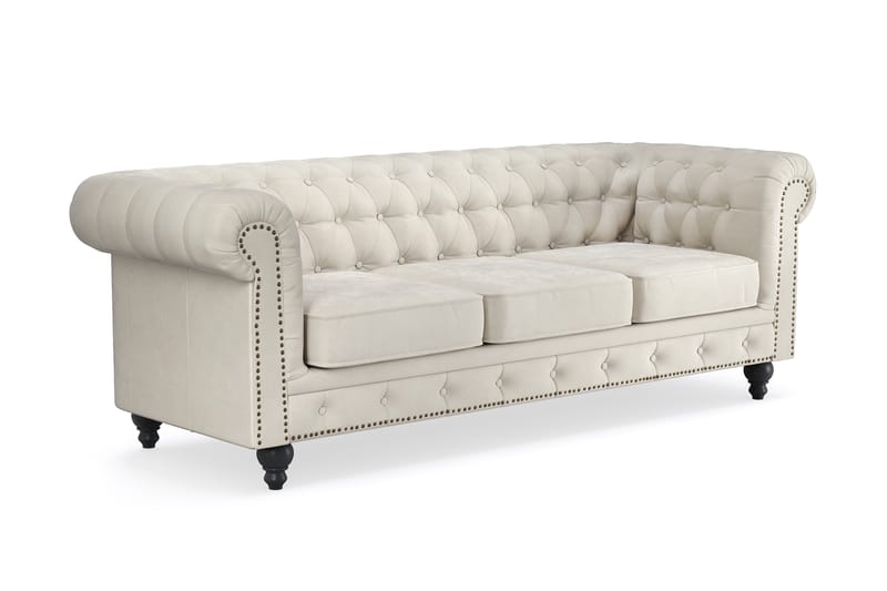 Chesterfield Deluxe 3-sits Soffa - Beige - Möbler - Soffa - 3 sits soffa