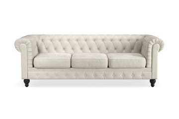 Chesterfield Lyx 3 sits Sammetssoffa- Djup soffa