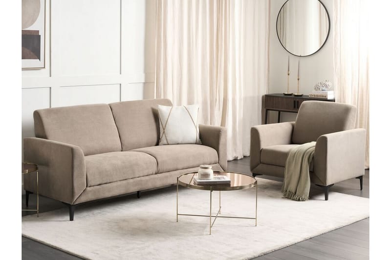 Chet Soffa 3-sits - Beige/Svart - Möbler - Soffa - 3 sits soffa