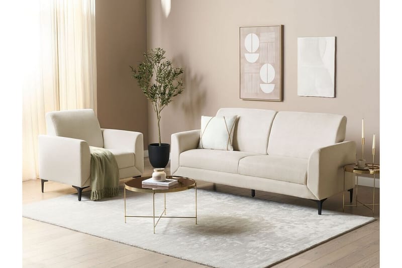 Chet Soffa 3-sits - Beige/Svart - Möbler - Soffa - 3 sits soffa