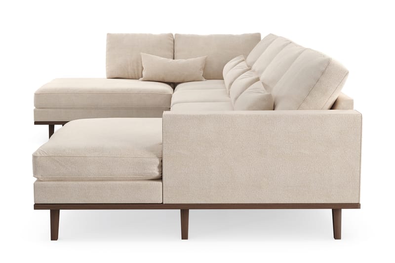 Copenhagen Stor U Soffa Sammet med Divan och Schäslong Vänster - Beige - Möbler - Soffa - U-soffa