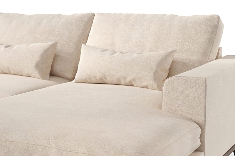 Copenhagen Stor U Soffa Sammet med Divan och Schäslong Vänster - Beige - Möbler - Soffa - U-soffa