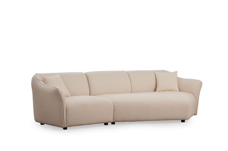 Damor Svängd Soffa 3-sits - Beige - Möbler - Soffa - 3 sits soffa