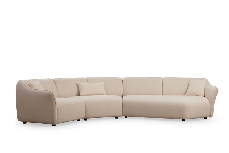 Damor Svängd Soffa 4-sits - Beige - Möbler - Soffa - 4 sits soffa