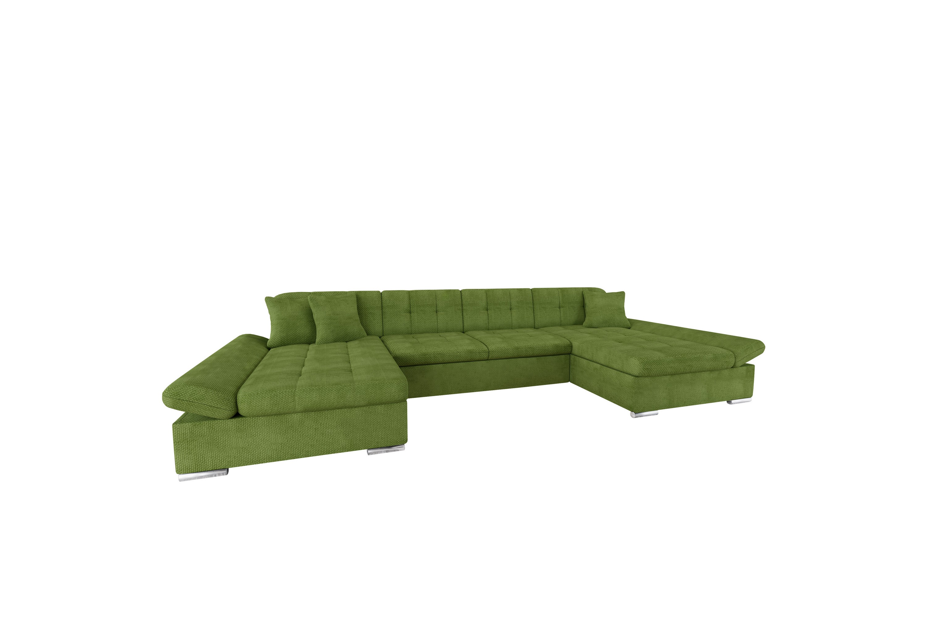 Dewitt Soffa Dubbeldivan 4-sits - Grön U-soffa