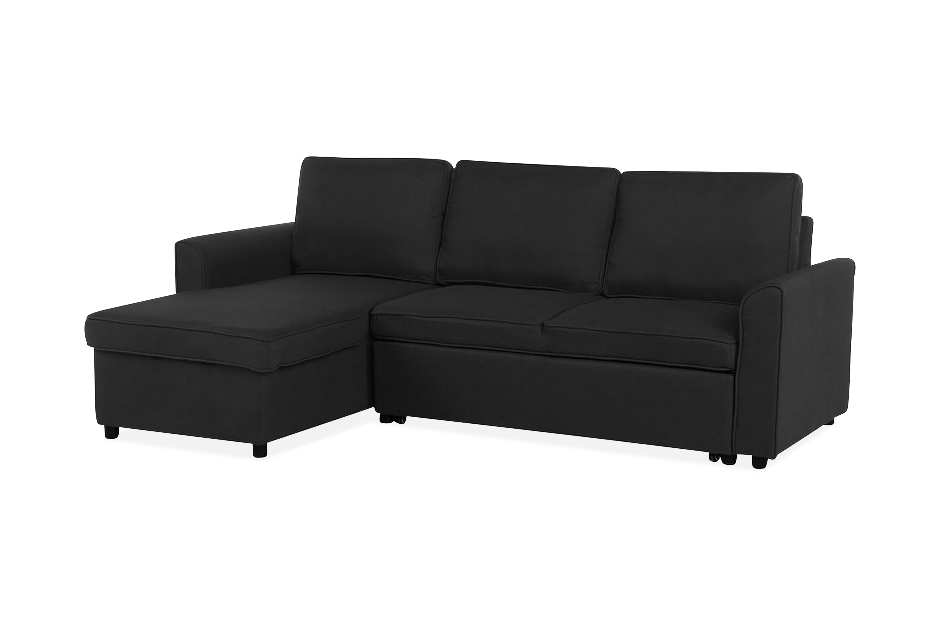 Nesna Hörnsoffa 228 cm - Svart 3 sits soffa med divan