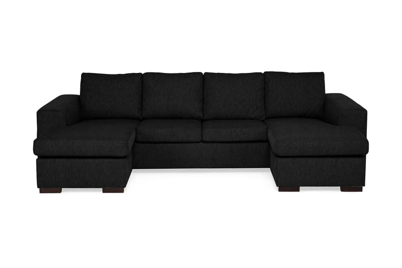 Link Dubbeldivansoffa 4-sits - Svart - Divansoffor & schäslongsoffa - 4 sits soffa med divan