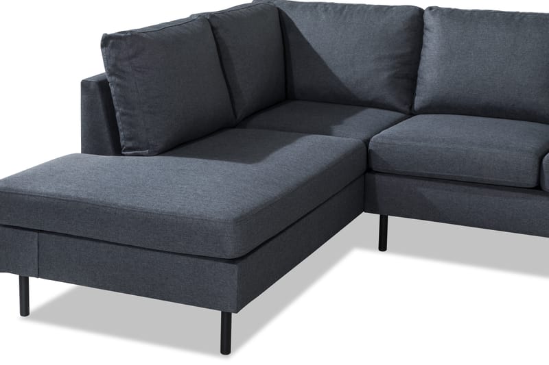 Peppe 4-sits L Soffa med Schäslong Vänster - Mörkgrå - Möbler - Soffa - Divansoffor & schäslongsoffa - 4 sits soffa med divan