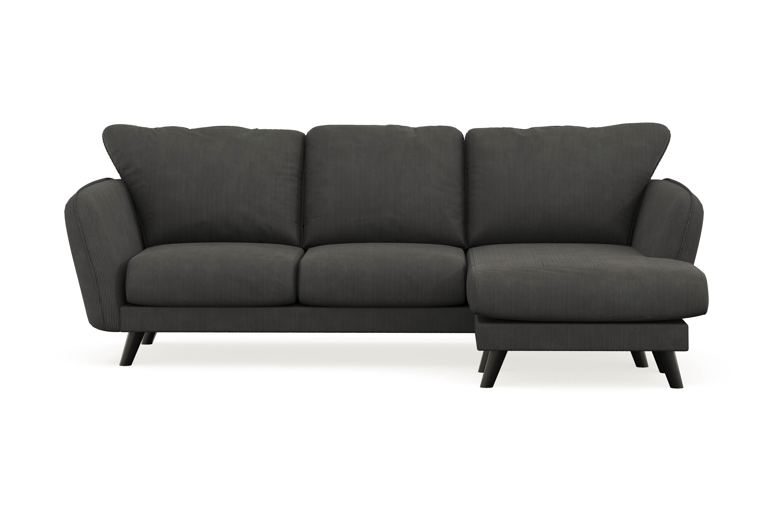 Trend Lyx 3-sits Divansoffa Höger - Mörkgrå Manchester 4 sits soffa med divan Grå