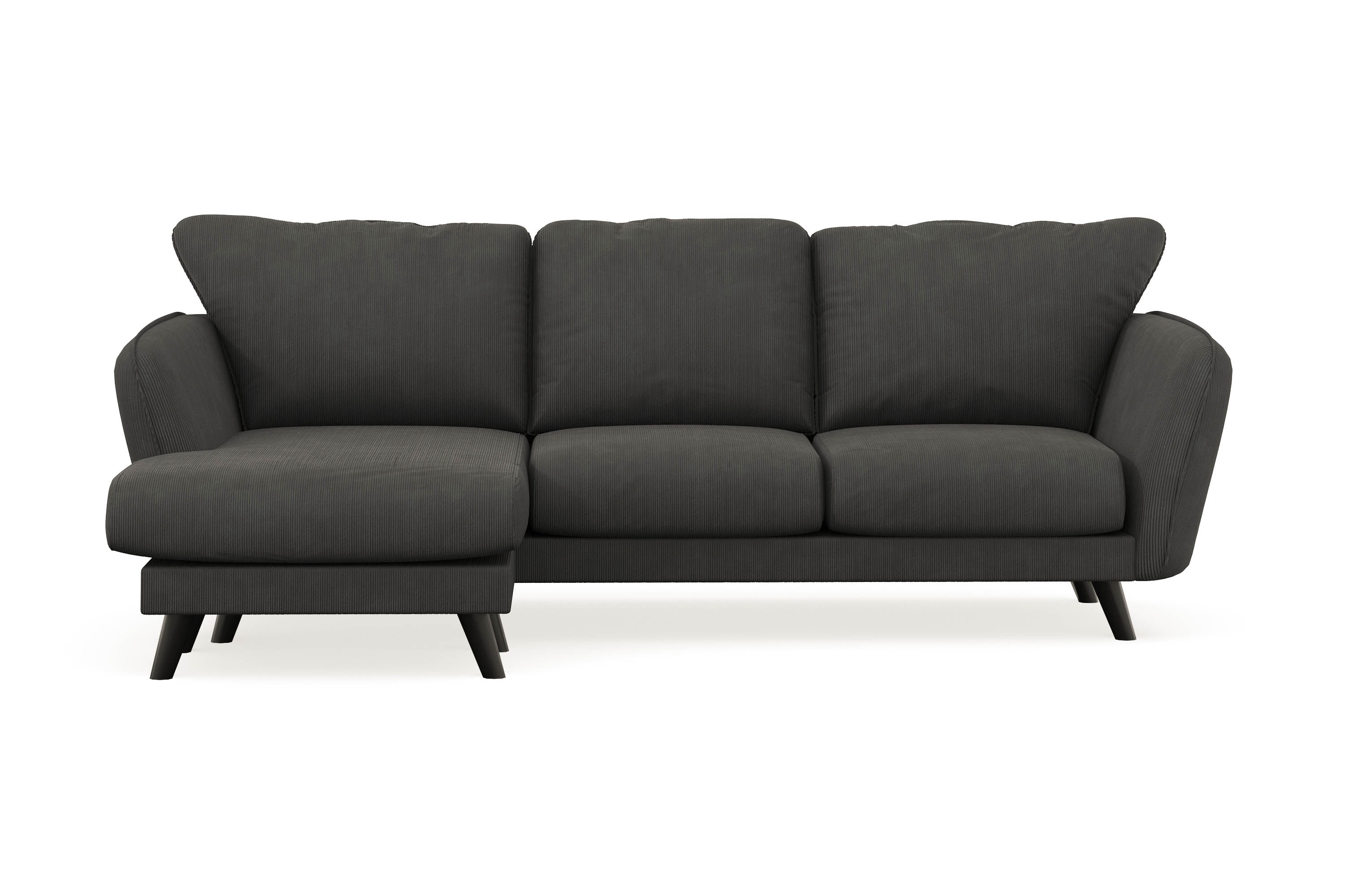 Trend Lyx 3-sits Divansoffa Vänster - Mörkgrå Manchester 4 sits soffa med divan Grå