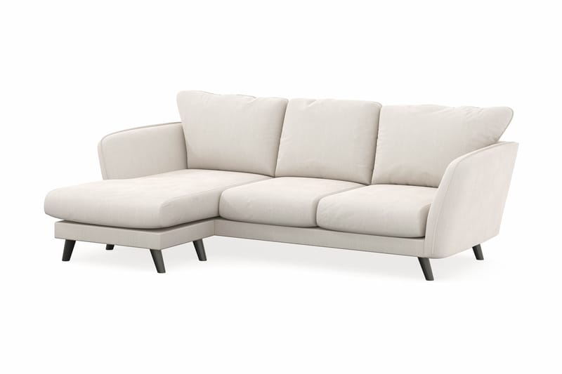 Trend Lyx 3-sits Divansoffa Vänster - Vit Sammet - Möbler - Soffa - Divansoffor & schäslongsoffa