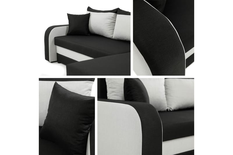 Alvared Soffa med Divan 3-sits - Mörkgrå - Möbler - Soffa - Divansoffor & schäslongsoffa