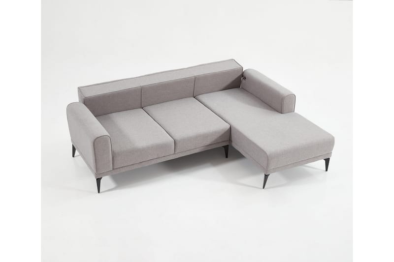 Anadi Soffa m. Divan 4-sits - Ljusgrå - Möbler - Soffa - Divansoffor & schäslongsoffa