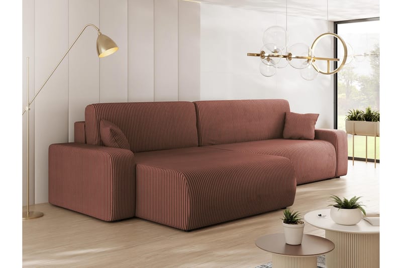 Barile Soffa med Divan 3-sits - Rosa - Möbler - Soffa - Divansoffor & schäslongsoffa