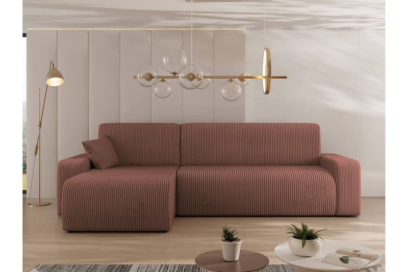 Barile Soffa med Divan 3-sits - Rosa - Möbler - Soffa - Divansoffor & schäslongsoffa