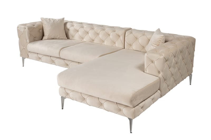 Beachport 3-sits Soffa med Divan Höger - Beige - Möbler - Soffa - Divansoffor & schäslongsoffa