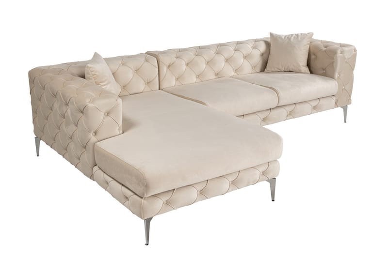 Beachport 3-sits Soffa med Divan Vänster - Beige - Möbler - Soffa - Divansoffor & schäslongsoffa