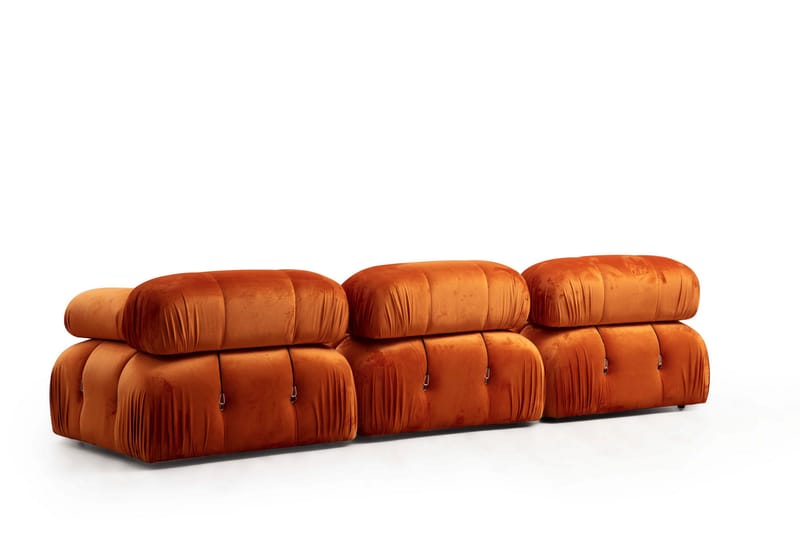 Bengul Bubblig Divansoffa 3-sits 288 cm - Orange - Möbler - Soffa - Divansoffor & schäslongsoffa