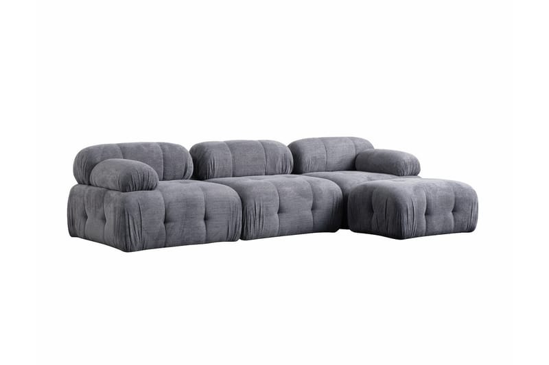 Bengul Soffa med Divan 3-sits - Grå - Möbler - Soffa - Divansoffor & schäslongsoffa