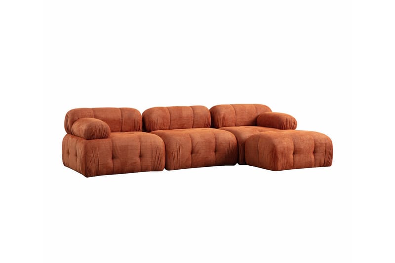 Bengul Soffa med Divan 3-sits - Orange - Möbler - Soffa - Divansoffor & schäslongsoffa