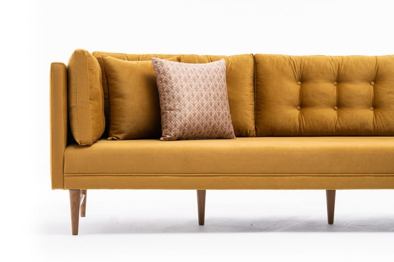 Bosnia Soffa m. Divan 4-sits - Guld - Divansoffor & schäslongsoffa - 4 sits soffa med divan