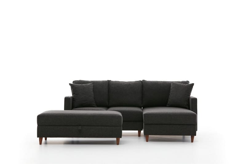 Braneles Soffa m. Divan 4-sits - Antracit - Divansoffor & schäslongsoffa - 4 sits soffa med divan