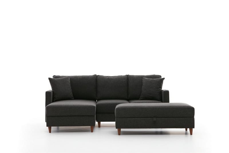 Braneles Soffa m. Divan 4-sits - Antracit - Divansoffor & schäslongsoffa - 4 sits soffa med divan