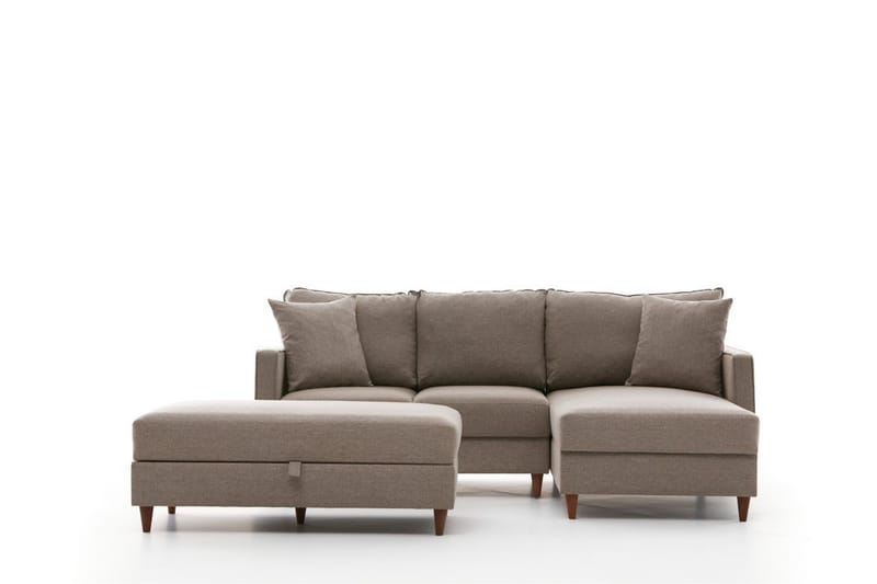 Braneles Soffa m. Divan 4-sits - Beige - Divansoffor & schäslongsoffa - 4 sits soffa med divan