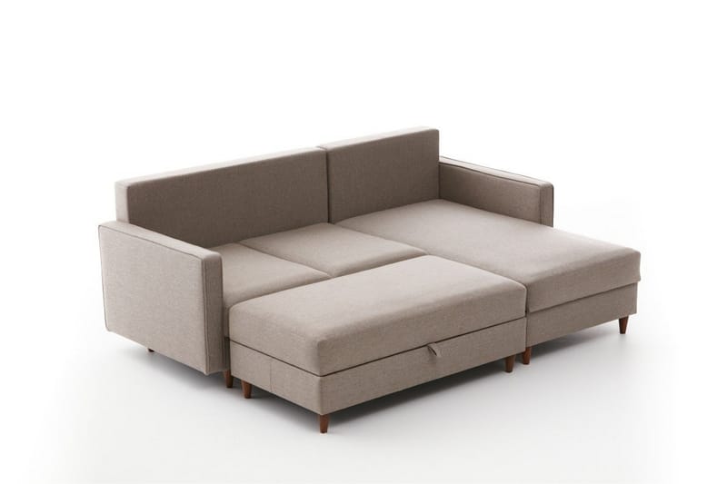 Braneles Soffa m. Divan 4-sits - Beige - Divansoffor & schäslongsoffa - 4 sits soffa med divan