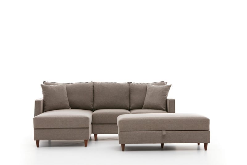 Braneles Soffa m. Divan 4-sits - Beige - Divansoffor & schäslongsoffa - 4 sits soffa med divan