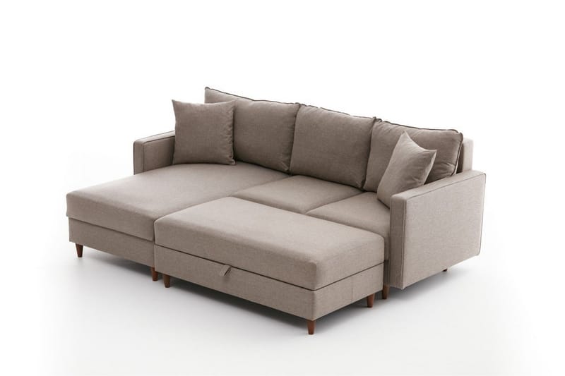 Braneles Soffa m. Divan 4-sits - Beige - Divansoffor & schäslongsoffa - 4 sits soffa med divan